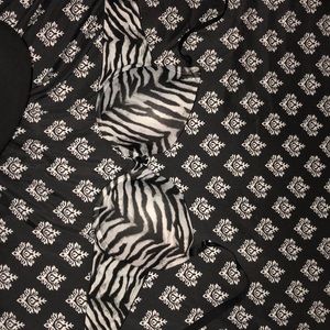 Padded zebra bra